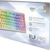Redragon K649 PRO 78% Wireless Gasket RGB Gaming Keyboard, 3-Modes 82 Keys Full-Transparent Mechanical Keyboard w/Hot-Swap Socket, Noise Dampening Layer x 5, Translucent Custom Switch