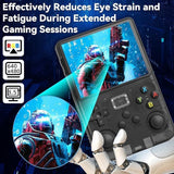 R36S Handheld Game Console, 3.5 inch IPS Screen Retro Gaming Console 64G Card with 15000+Classic Games, Open Source Linux Portable Video Player (BLUE)