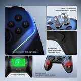GameSir Super Nova Wireless Gaming Controller for PC/Switch/iOS/Android, 1000Hz Polling Rate, Hall Effect Stick & Trigger, Rubberized Grips, RGB Lighting, 1000mAh with Charging Dock