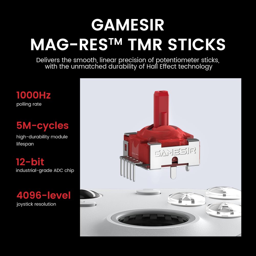 GameSir G7 Pro Wired Controller for Xbox Series X|S, Xbox One, Wireless Gamepad for PC&Android with TMR Sticks, Hall Effect Analog Triggers, 1000Hz Polling Rate, 3.5mm Audio Jack - Red