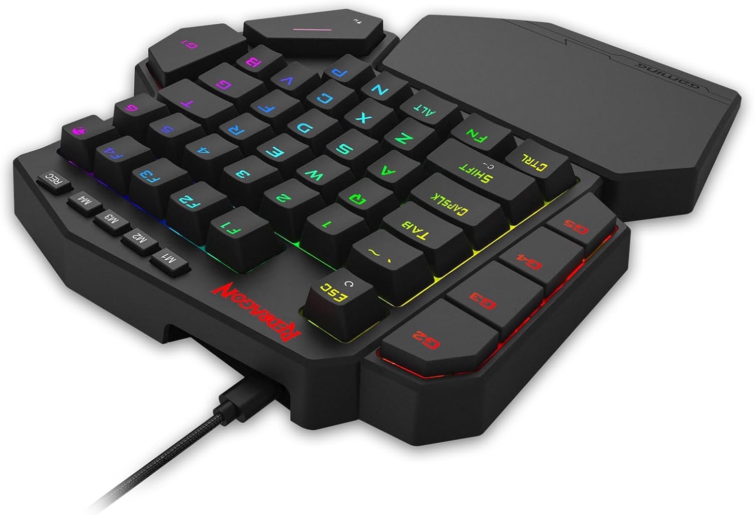 Redragon K585 HE Wired Rapid Trigger Magnetic One-Handed RGB Gaming Keypad | Silky POM Switches for Valorant FPS Precision, Zero Input Delay, 8K Polling, Dual-Module Structure, PRO Customize Software
