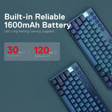 Redragon K632 Blue PRO 60% 3-Mode Connection RGB Mechanical Ultra-Thin Low Profile w/No-Lag Connection Dedicated Media Control - Red Switch