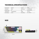 FANTECH ATOM87S MK877S MECHANICAL GAMING KEYBOARD MORI EDITION WHITE