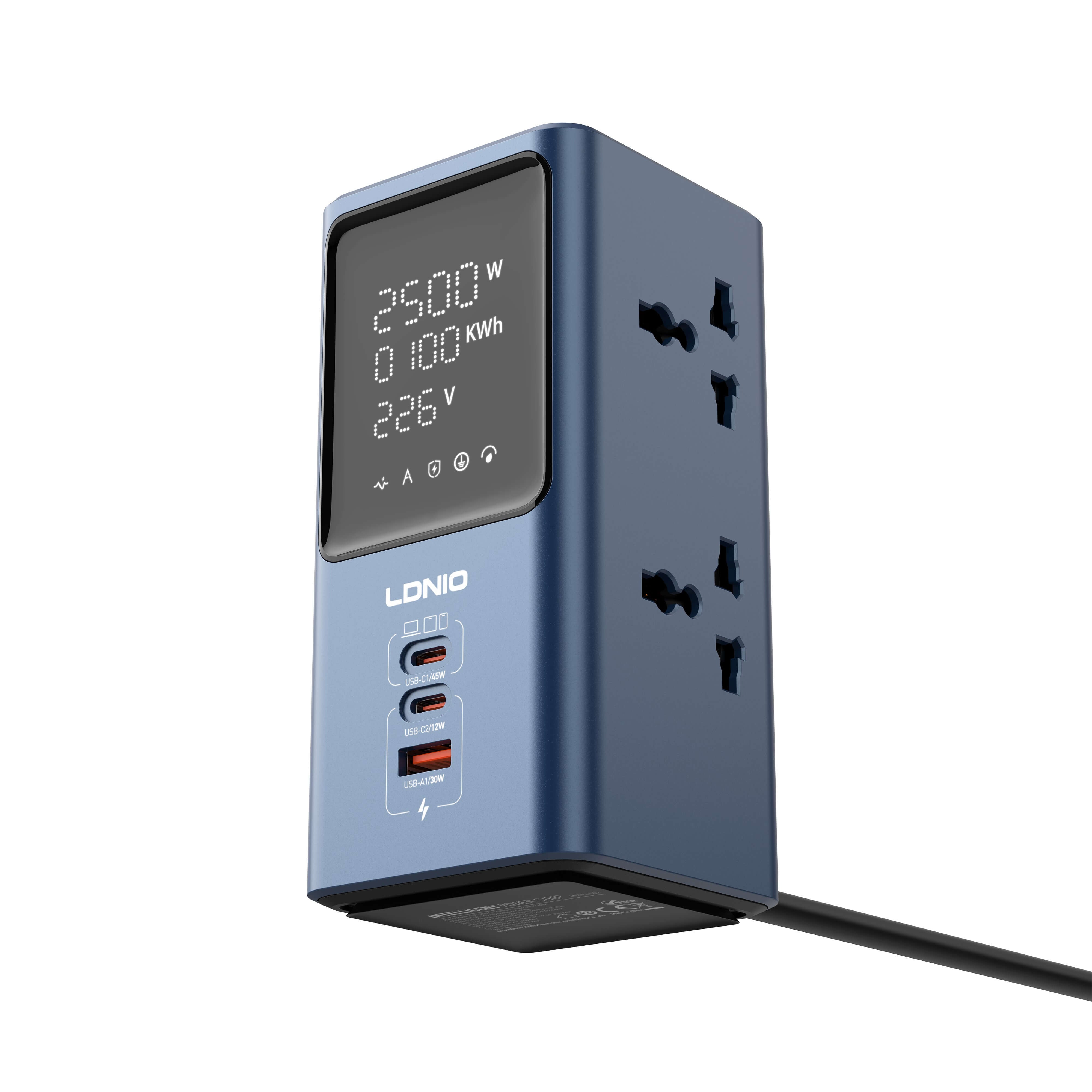 LDNIO 45W Universal Power strip desktop LED power Adapter SC2