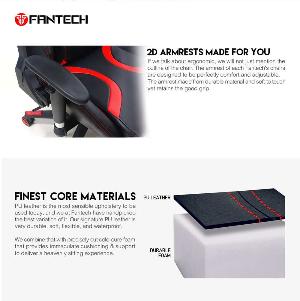 FANTECH ALPHA GC - 181 GAMING CHAIR | Red Desk & Chair 130 JOD