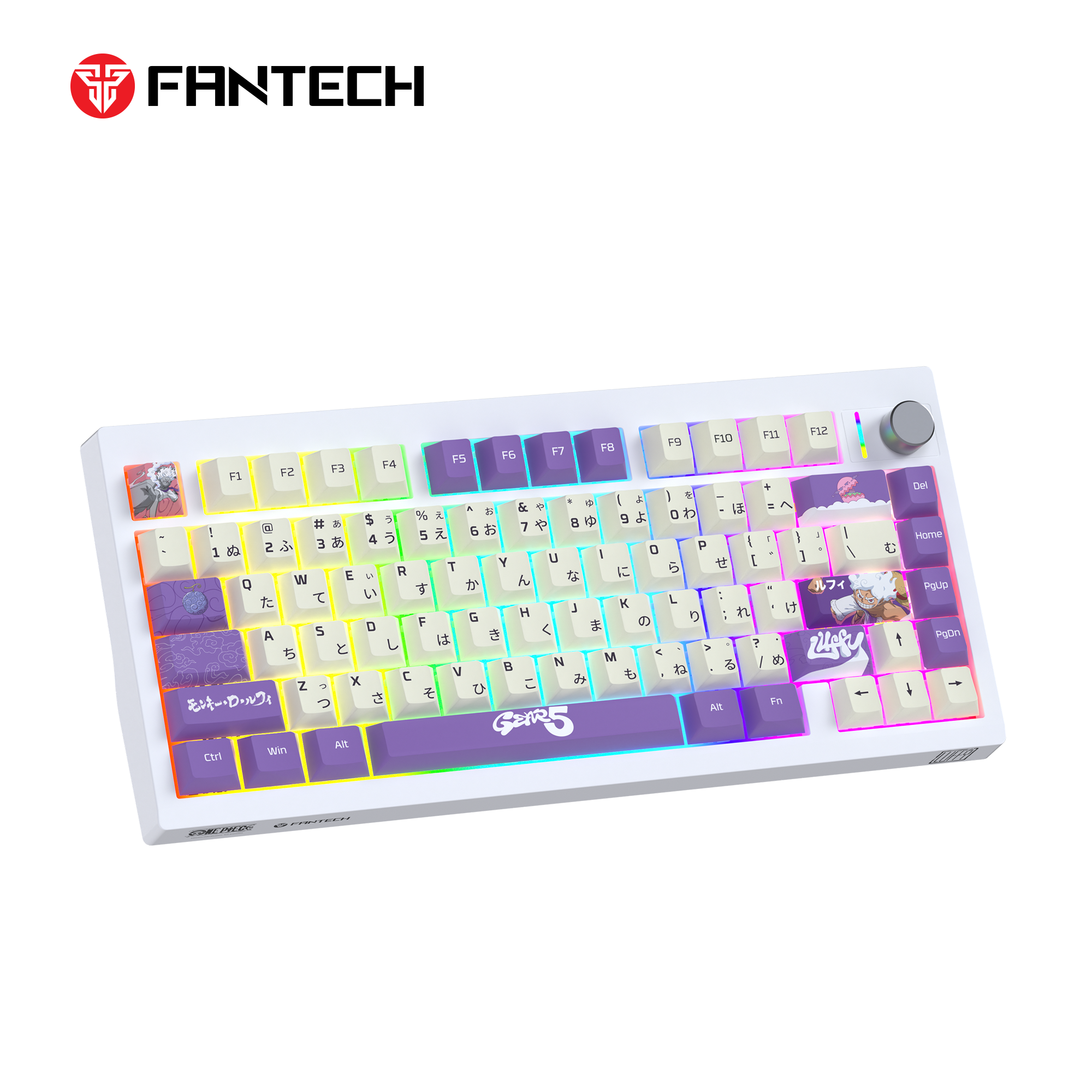 لوحة مفاتيح ميكانيكية Fantech MK921 MAXFIT8 QMK باللون الوردي