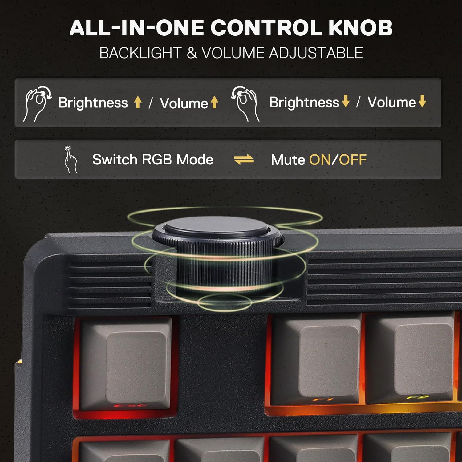 Redragon K729 HE Rapid Trigger Gaming Keyboard, 87 Keys 8K Wired Mechanical Keyboard w/Next-Gen UltraMag 100% POM Silky Magnetic Switch, Dual-Module Floating Patent Structure Design & Knob Control