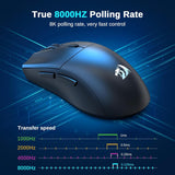 Redragon Gaming Mouse, 44G Ultra-Light 8K Polling Rate 26000 DPI Mouse, Full Programmable Buttons, Software Supports DIY Keybinds & Adjustable DPI, M815