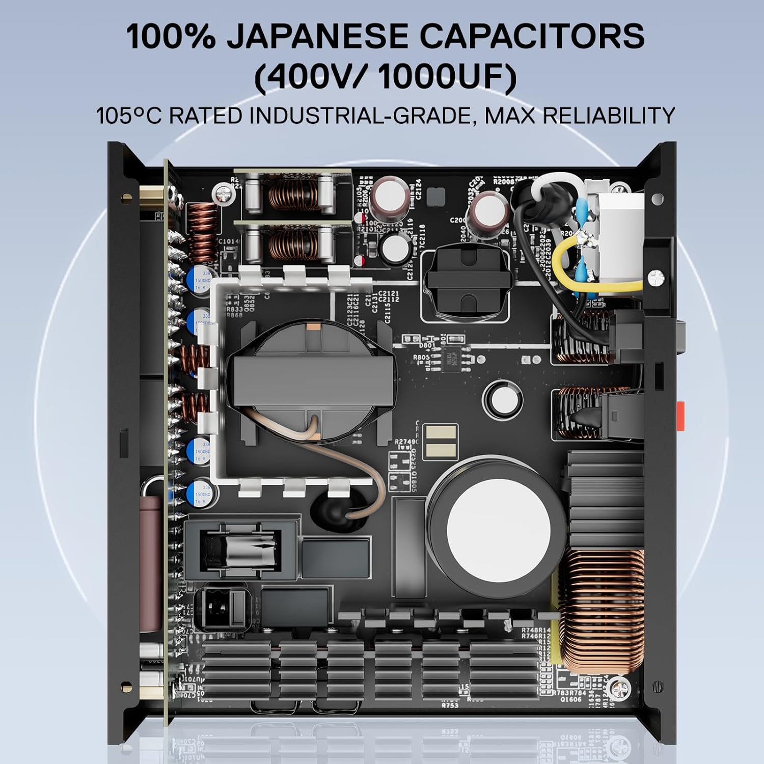 Redragon RGMS-1200W PRO 80+ Gold 1200 Watt Power Supply w/Upgraded ATX 3.1 & PCIe 5.1 Fully Modular, Compact 150mm Size, Smart ECO Low Noise Fan, 100% Japanese Capacitors, Full Mod Cables
