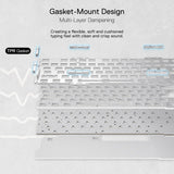 Redragon K649 PRO 78% Wireless Gasket RGB Gaming Keyboard, 3-Modes 82 Keys Full-Transparent Mechanical Keyboard w/Hot-Swap Socket, Noise Dampening Layer x 5, Translucent Custom Switch