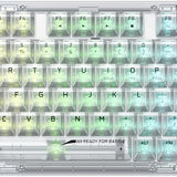 Redragon K649 PRO 78% Wireless Gasket RGB Gaming Keyboard, 3-Modes 82 Keys Full-Transparent Mechanical Keyboard w/Hot-Swap Socket, Noise Dampening Layer x 5, Translucent Custom Switch