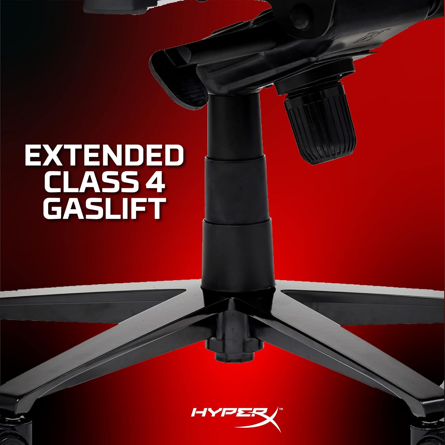 Nordic Game Supply HyperX Blast Gaming Chair - Ergonomic Gaming Chair, Leather Upholstery Video Chair - Red Black PC Racing Tilt Gaslift Foam Armrests Office Secret Hyper X Chair Lab