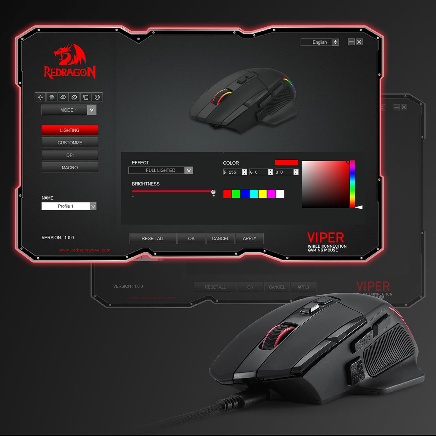 فأرة الألعاب السلكية Redragon M925، فأرة ألعاب بصرية بدقة قصوى 24000 نقطة في البوصة مع 10 أزرار قابلة للبرمجة، تصميم مريح لقبضة طبيعية، يدعم البرنامج التخصيص الذاتي...
