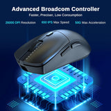 Redragon Gaming Mouse, 44G Ultra-Light 8K Polling Rate 26000 DPI Mouse, Full Programmable Buttons, Software Supports DIY Keybinds & Adjustable DPI, M815