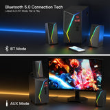 Redragon GS520 PRO Computer Gaming Speakers with Subwoofer, 2.1 Channel RGB
