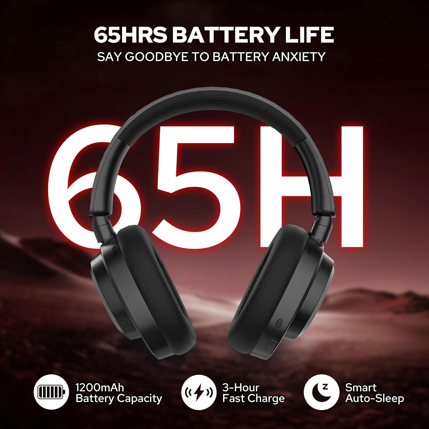 Redragon H891 Wireless Gaming Headset, Tri-Mode (2.4G/BT/Wired), 65H Battery, 50mm Drivers & 7.1 Surround Sound, Noise-Cancelling Retractable Mic, Compatible with PC, PS5, NS, Mac, Mobile
