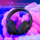 Redragon H888 Wireless Gaming Headset with 7.1 Surround Sound, Tri-Mode Gaming Headphones, 168G Lightweight Design - Detachable Mic - 40MM Driver Soft Memory Foam Padding Gamer Headset for PC, Black