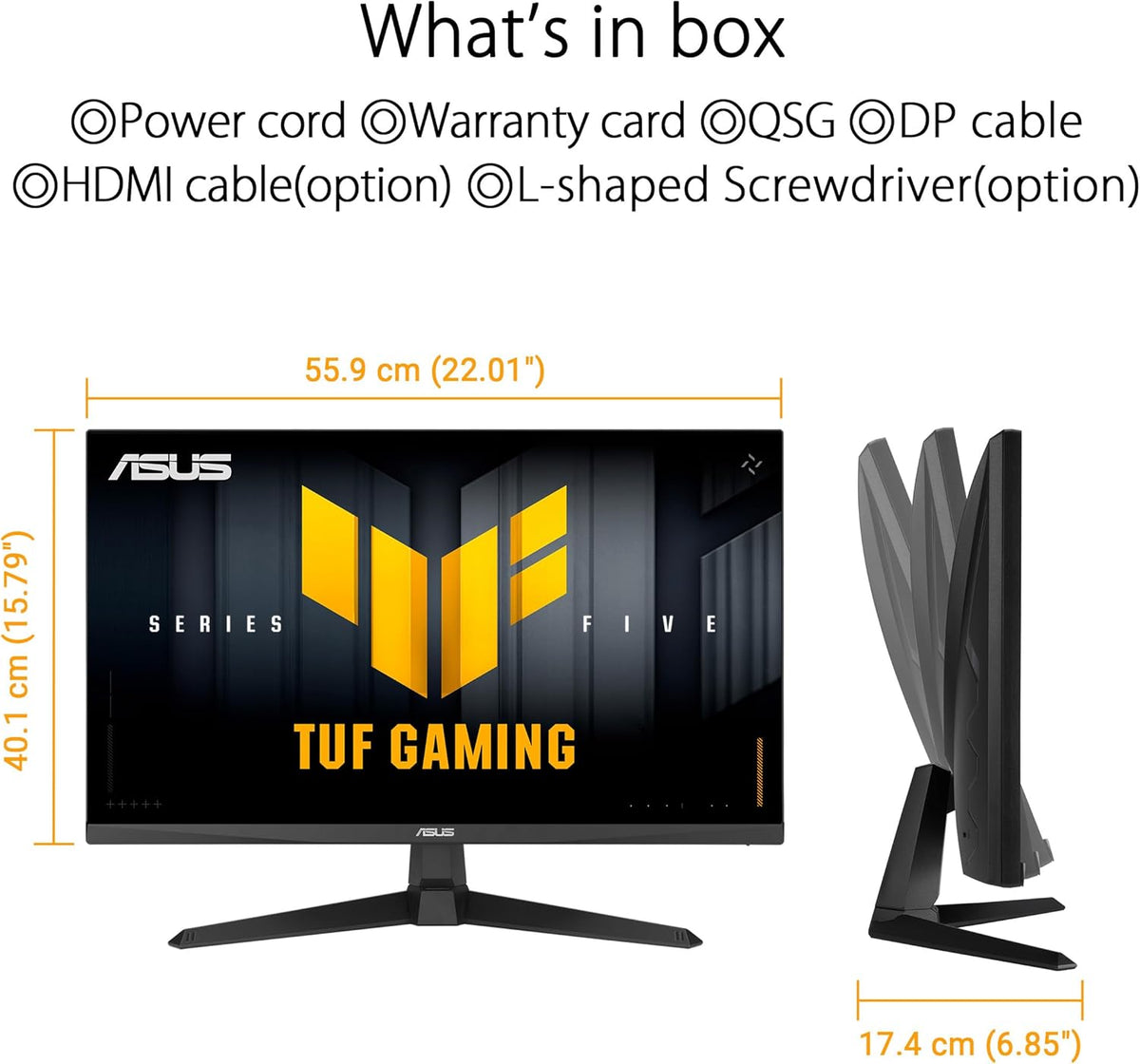 ASUS TUF Gaming VG259Q5A Gaming Monitor: 24.5-inch, Full HD(1920x1080), 200Hz, Fast IPS, ELMB, 0.3ms GTG (min.), Stereo speaker, DisplayWidget Center - Black ASUS TUF Gaming VG259Q5A Gaming Monitor: 24.5-inch, Full HD(1920x1080), 200Hz, Fast IPS, ELMB, 0.3ms GTG (min.), Stereo speaker, DisplayWidget Center - Black
