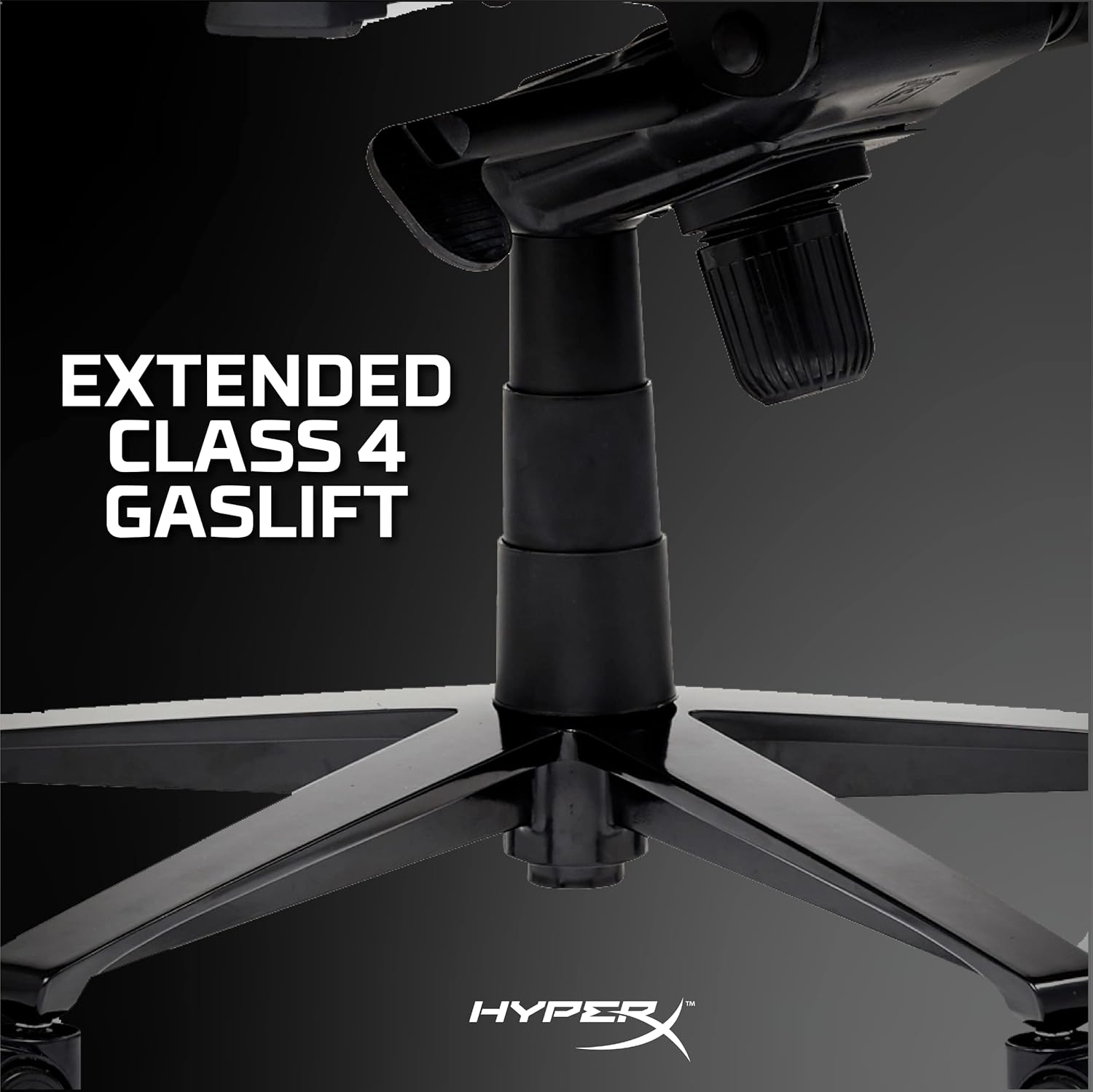 Nordic Game Supply HyperX Blast Gaming Chair - Ergonomic Gaming Chair, Leather Upholstery Video Chair - Red Black PC Racing Tilt Gaslift Foam Armrests Office Secret Hyper X Chair Lab - N=Black