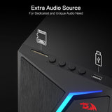 سماعات ألعاب الكمبيوتر Redragon GS520 PRO مع مضخم صوت، 2.1 قناة RGB