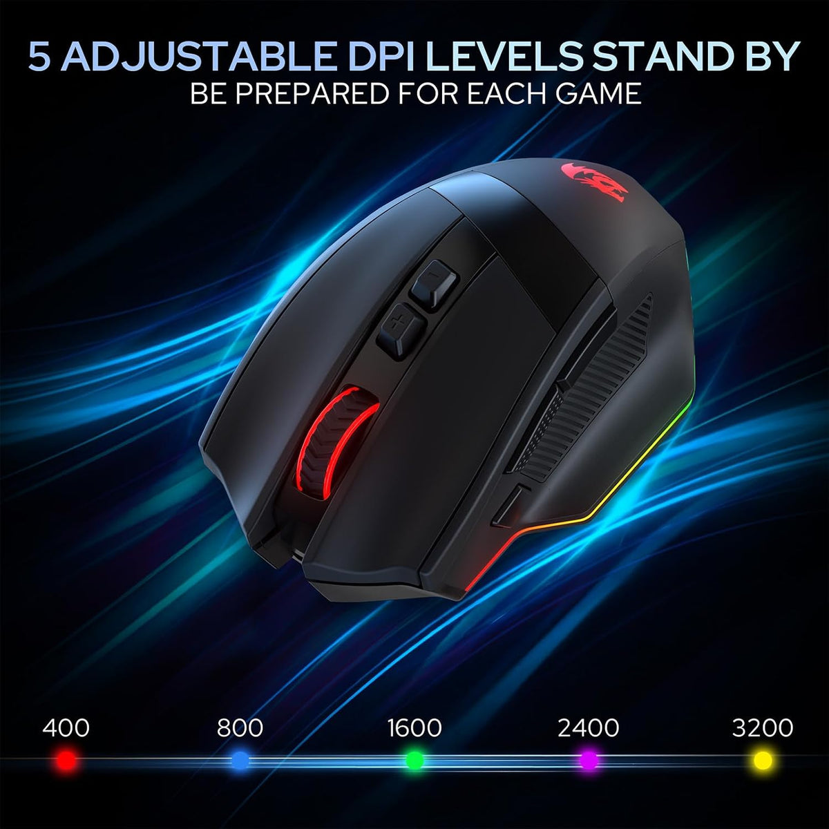 Redragon M923 Wired RGB Optical Gaming Mouse 24K DPI Remapping Keys | Stable Lag-Free Connection, Smooth Precise Tracking, Custom Macro Keybinds, Vibing Backlight, Ergonomic Grip Body Comfort Redragon M923 Wired RGB Optical Gaming Mouse 24K DPI Remapping Keys | Stable Lag-Free Connection, Smooth Precise Tracking, Custom Macro Keybinds, Vibing Backlight, Ergonomic Grip Body Comfort