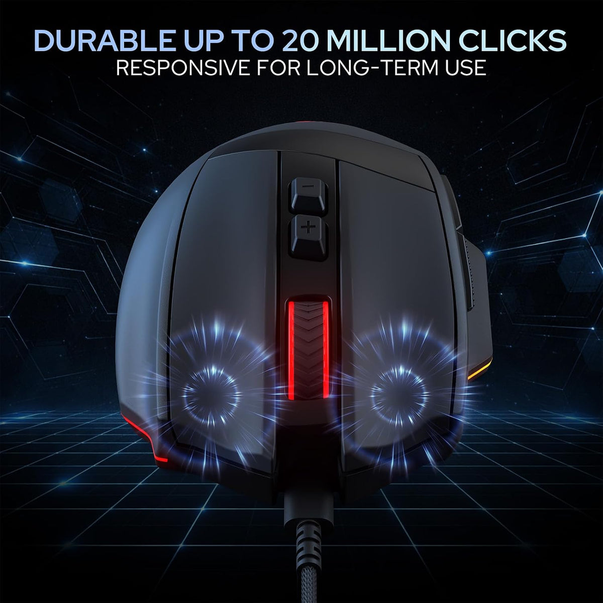 Redragon M923 Wired RGB Optical Gaming Mouse 24K DPI Remapping Keys | Stable Lag-Free Connection, Smooth Precise Tracking, Custom Macro Keybinds, Vibing Backlight, Ergonomic Grip Body Comfort Redragon M923 Wired RGB Optical Gaming Mouse 24K DPI Remapping Keys | Stable Lag-Free Connection, Smooth Precise Tracking, Custom Macro Keybinds, Vibing Backlight, Ergonomic Grip Body Comfort