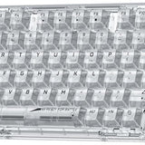 Redragon K649 PRO 78% Wireless Gasket RGB Gaming Keyboard, 3-Modes 82 Keys Full-Transparent Mechanical Keyboard w/Hot-Swap Socket, Noise Dampening Layer x 5, Translucent Custom Switch