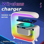 Multifunctional Alarm Clock Wireless Mobile Phone Wireless Charging RGB Cables