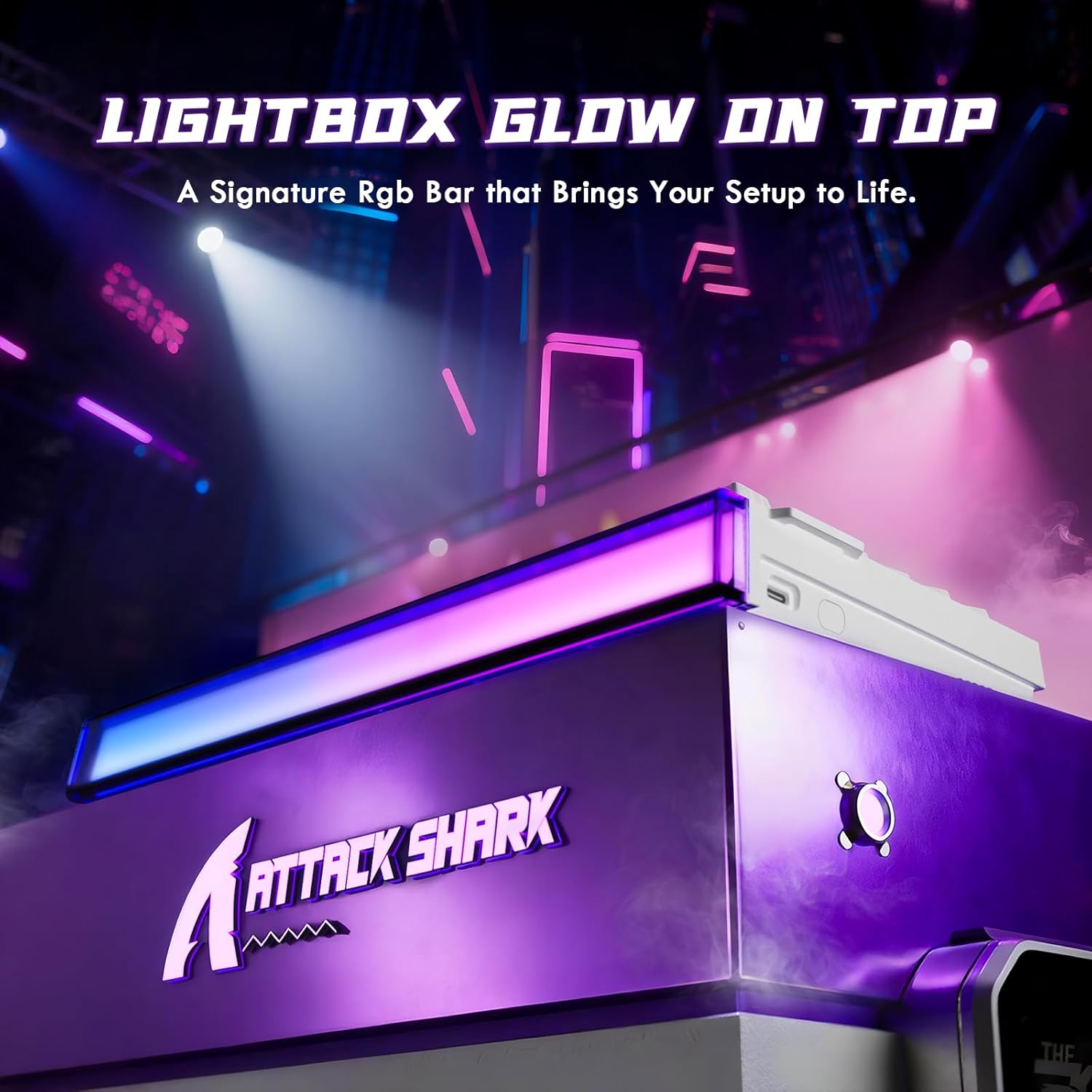 ATTACK SHARK R85HE Wired 75% Hall Effect Rapid Trigger Mechanical RGB Gaming Keyboard with 8K Polling,0.05mm RT Accuracy,0.08MS Latency,Magnetic Switch,5Layer Sound Damped,Driver for PC(White Contour)