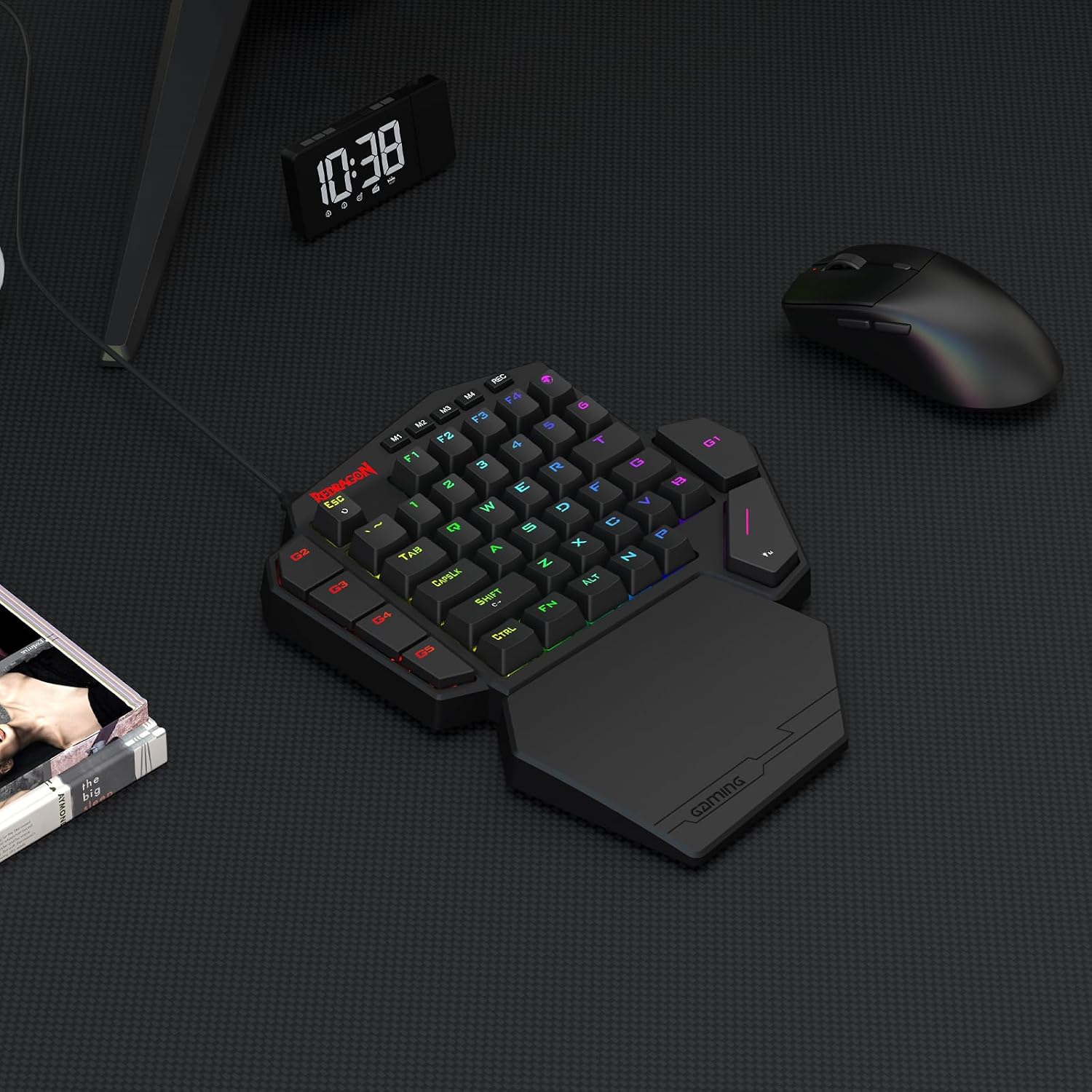 Redragon K585 HE Wired Rapid Trigger Magnetic One-Handed RGB Gaming Keypad | Silky POM Switches for Valorant FPS Precision, Zero Input Delay, 8K Polling, Dual-Module Structure, PRO Customize Software