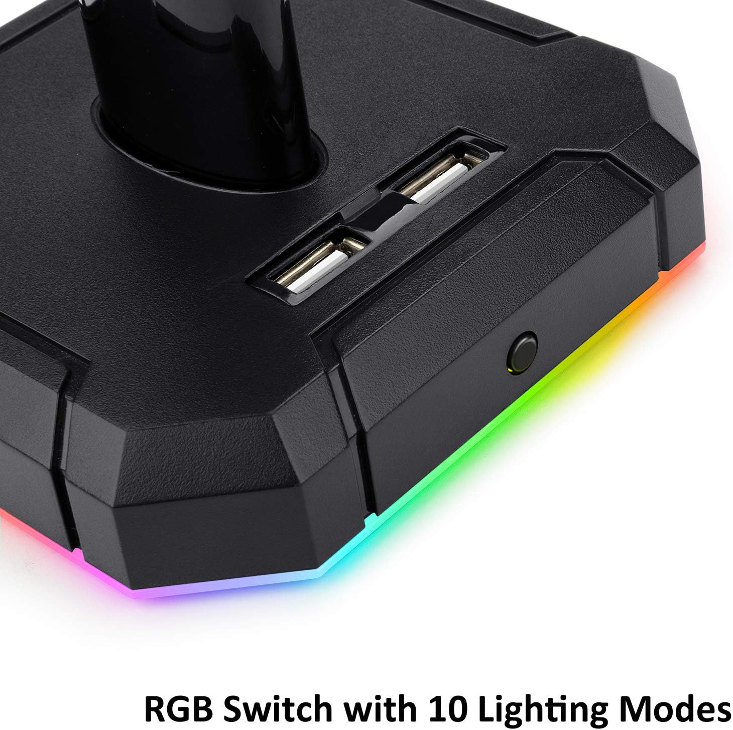 Redragon H858 3-Mode Wireless Gaming Headset, 7.1 Surround Sound + Redragon HA300 Scepter Pro Headset Stand Rgb.