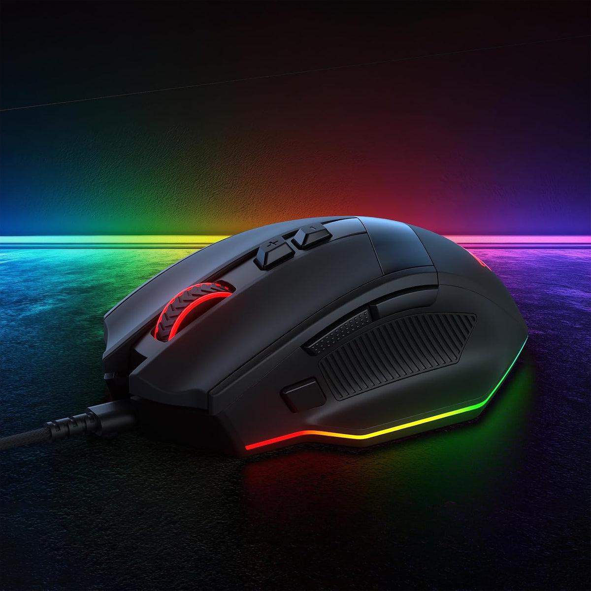 Redragon M923 Wired RGB Optical Gaming Mouse 24K DPI Remapping Keys | Stable Lag-Free Connection, Smooth Precise Tracking, Custom Macro Keybinds, Vibing Backlight, Ergonomic Grip Body Comfort Redragon M923 Wired RGB Optical Gaming Mouse 24K DPI Remapping Keys | Stable Lag-Free Connection, Smooth Precise Tracking, Custom Macro Keybinds, Vibing Backlight, Ergonomic Grip Body Comfort