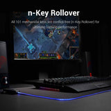 Redragon K588 RGB Backlit Mechanical Gaming Keyboard with Programmable Keys Macro Recording Blue Switches Compact Tenkeyless Design with Detachable Palm Rest & USB-C USB for Windows PC