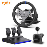 PXN V99 Gaming Racing Wheel, Driving Force Feedback Steering Wheel with Pedals and Shifter