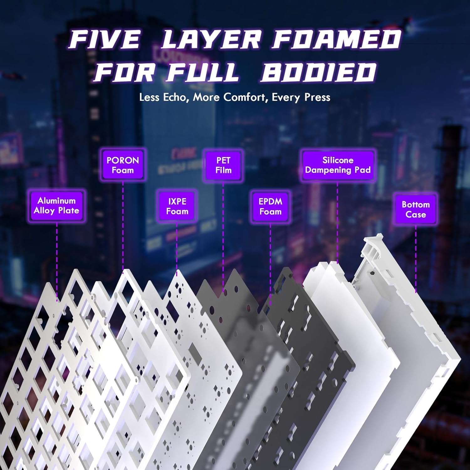 ATTACK SHARK R85HE Wired 75% Hall Effect Rapid Trigger Mechanical RGB Gaming Keyboard with 8K Polling,0.05mm RT Accuracy,0.08MS Latency,Magnetic Switch,5Layer Sound Damped,Driver for PC(White Contour)