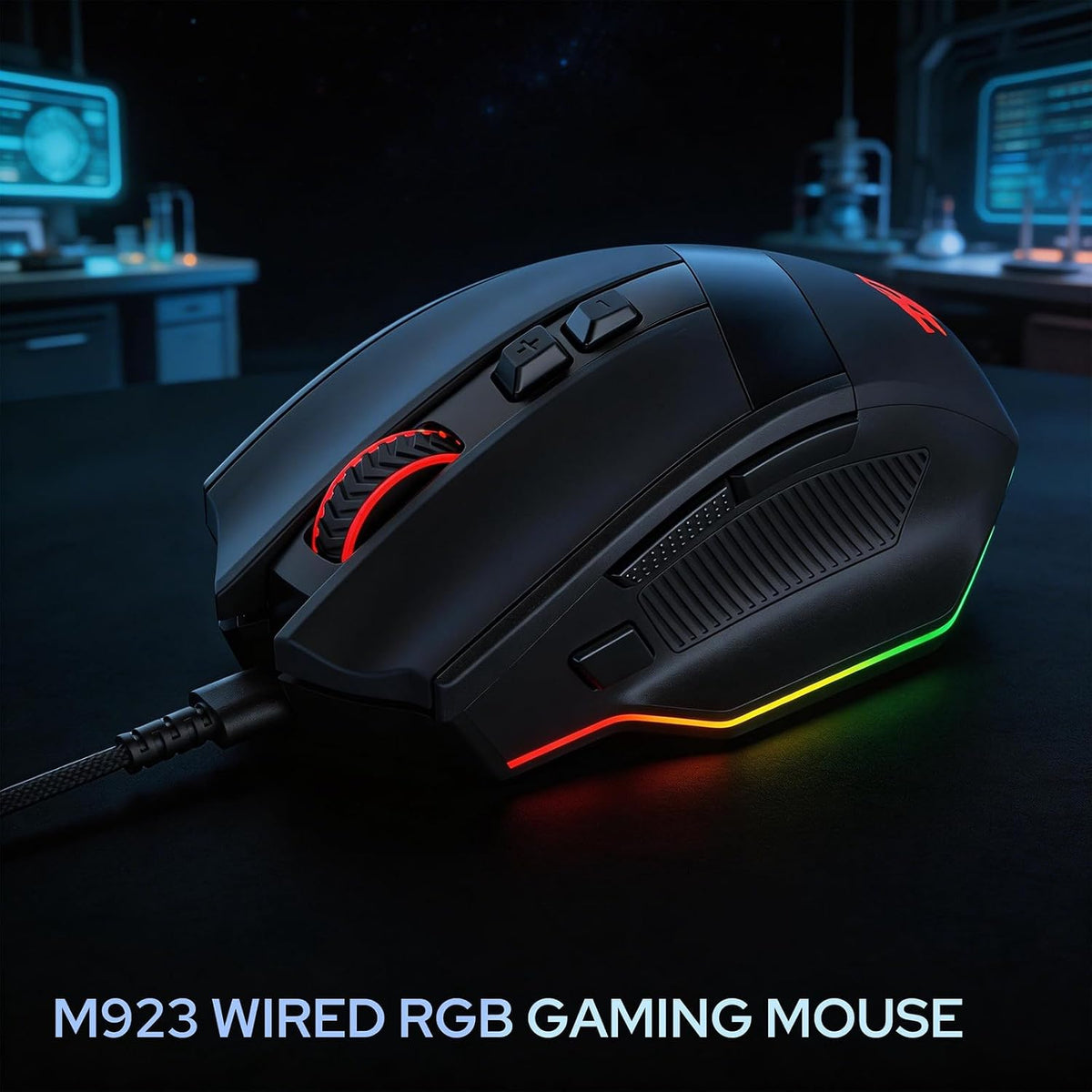 Redragon M923 Wired RGB Optical Gaming Mouse 24K DPI Remapping Keys | Stable Lag-Free Connection, Smooth Precise Tracking, Custom Macro Keybinds, Vibing Backlight, Ergonomic Grip Body Comfort Redragon M923 Wired RGB Optical Gaming Mouse 24K DPI Remapping Keys | Stable Lag-Free Connection, Smooth Precise Tracking, Custom Macro Keybinds, Vibing Backlight, Ergonomic Grip Body Comfort