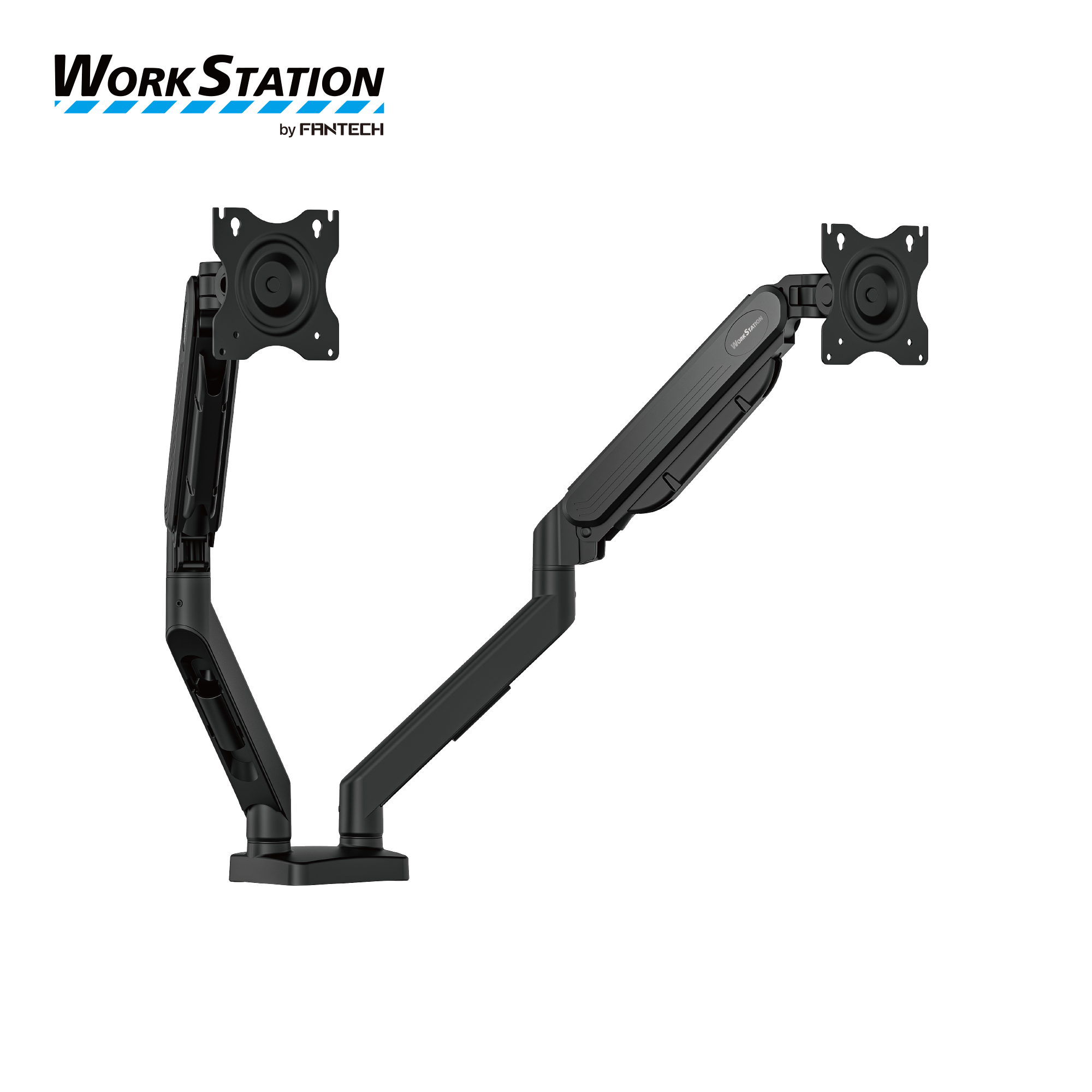 Fantech Workstation MBD1 Dual-Arm Monitor Mount, 90 Degree for 13" to 32" Screen Adjustable Spring Dual Monitor Arm Bracket for Desk