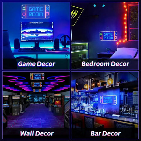 LED Game Room Neon Signs Gaming Decor