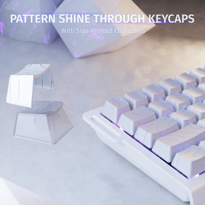 ATTACK SHARK X68 HE Rapid Trigger Mechanical Gaming Keyboard 60% Wired TKL with Adjustable Actuation,Hall Effect Magnetic Switch,8KHz Polling Rate,RGB Backlit,Top Mount for PC Mac Esport Gamer(White))