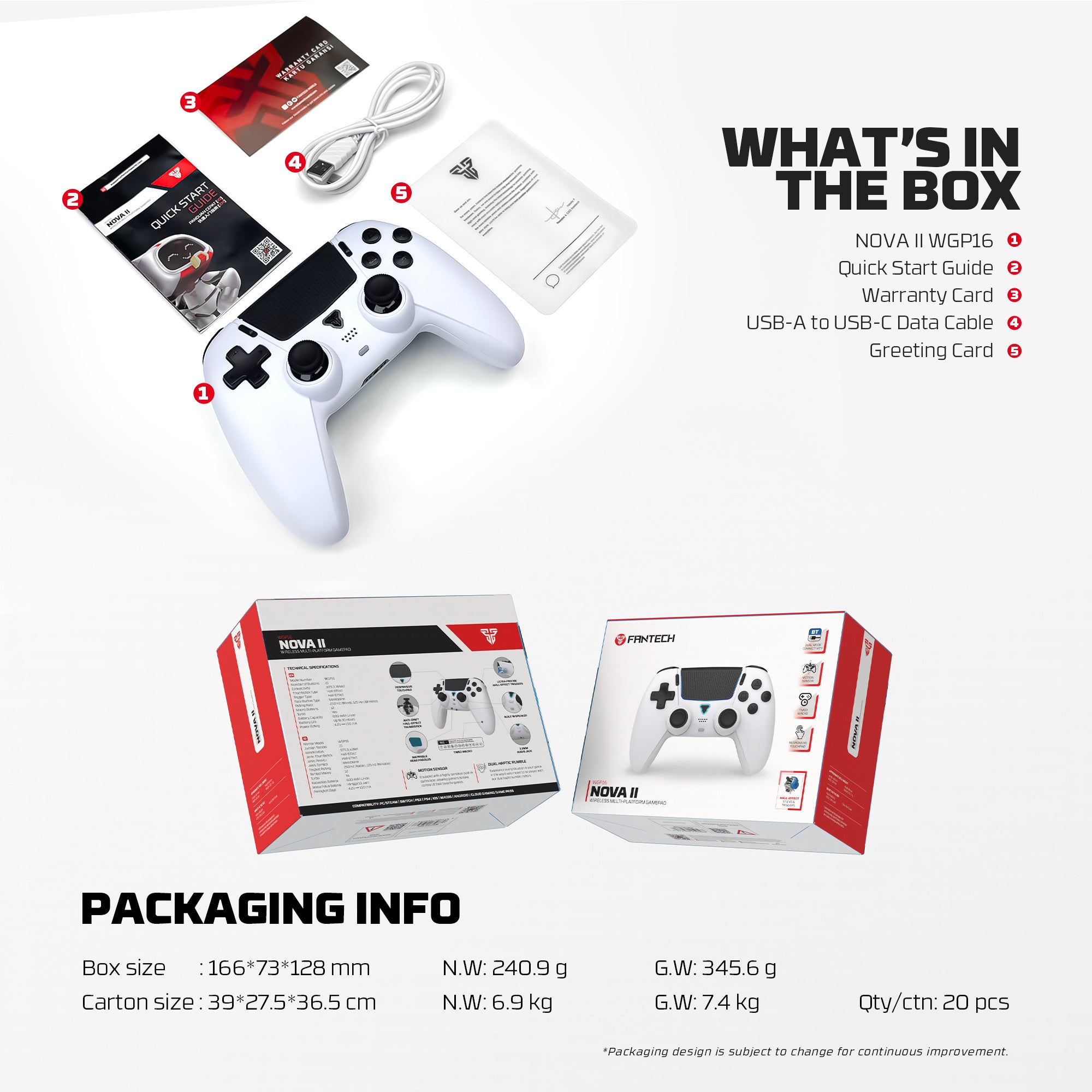 FANTECH WGP16 NOVA II Wireless GAMEPAD - Black