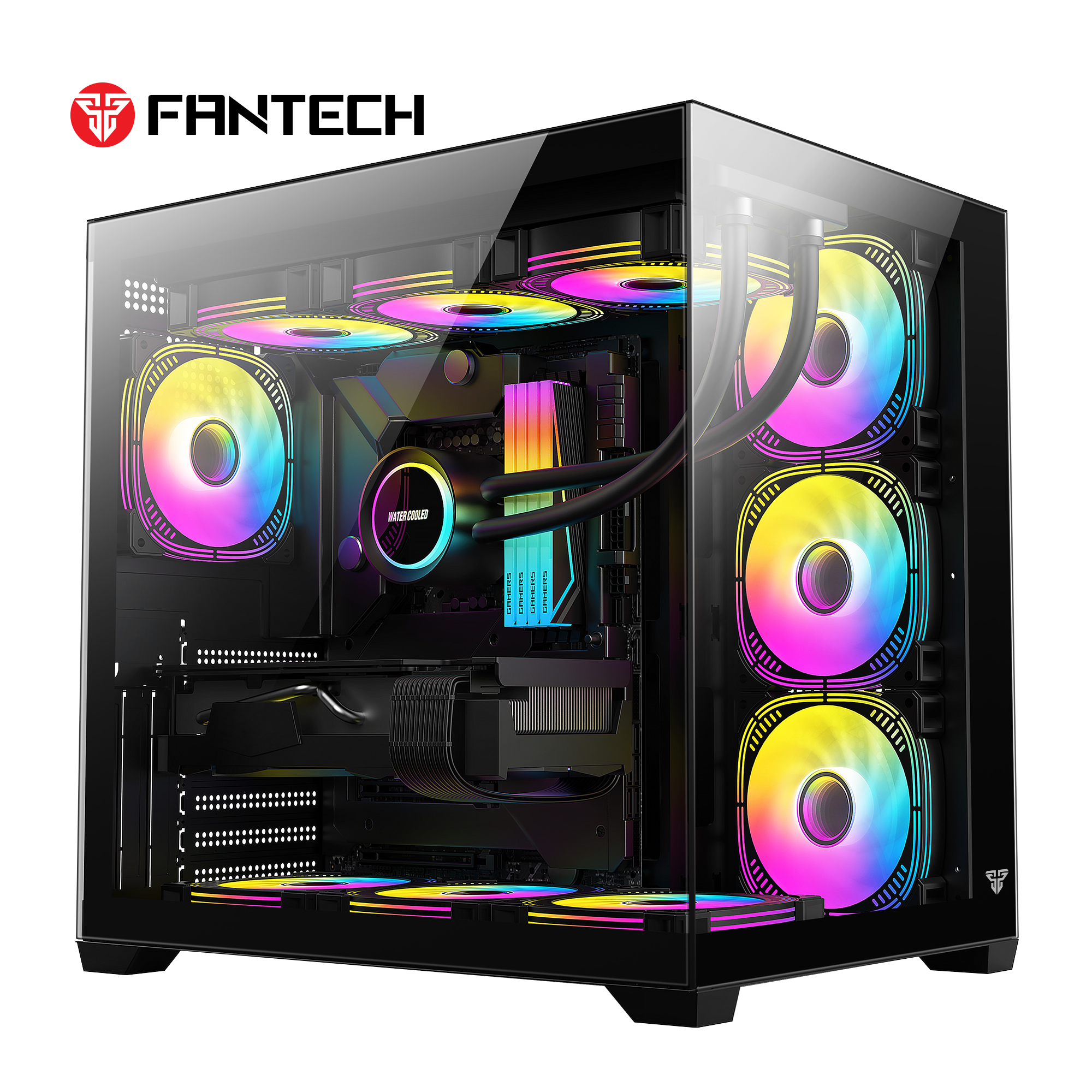 Fantech CG85 LUMINA MID Tower Gaming Case - Black