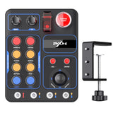 PXN CB1 Racing Button Box PC USB Simulation Racing Instrument Center Control Button Box Multi-function 30 Programmable Buttons for PC/V9 gen2, Adjustable RGB Lighting, For Truck ETS2 Hub Sim racing