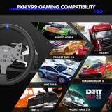 PXN V99 Gaming Racing Wheel, Driving Force Feedback Steering Wheel with Pedals and Shifter