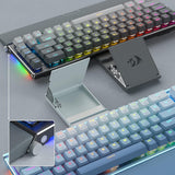Redragon Shaco K641 PRO 65% Aluminum RGB Mechanical Keyboard, 3-Mode 68 Keys Compact Gaming Keyboard w/ 3.5mm Sound Absorbing Foams, Detachable Wrist Rest, Upgraded Hot-Swap Socket, Grey