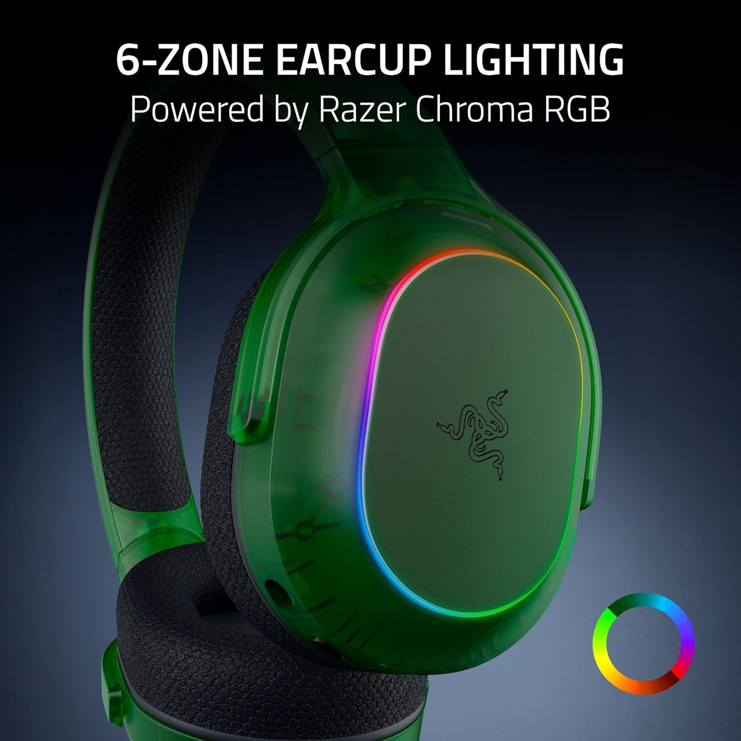 Razer Barracuda X Chroma Wireless Gaming Headset: 2.4GHz Wireless & Bluetooth - Lightweight - RGB - 40mm Drivers - Cardioid Mic - 70 Hr Battery - For PC, Mac, PS5, Switch 2, Smartphone - Phantom Green