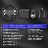 PXN V99 Gaming Racing Wheel, Driving Force Feedback Steering Wheel with Pedals and Shifter