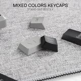 Redragon BK7114 Low-Profile Wireless Computer Keyboard, 98 Keys Slim Office PC Scissors Mechanism Keyboard w/ 2.4G BT Wireless Connection, Tactile Quiet Keystroke, Mixed Color Keycaps