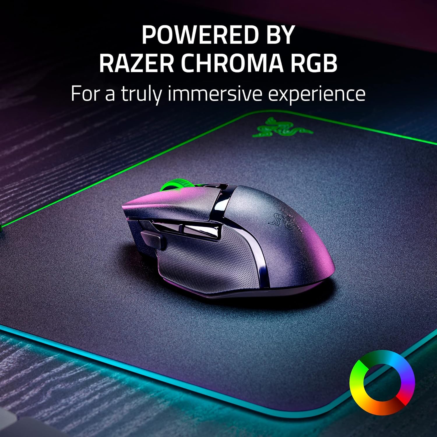 Razer Basilisk V3 X HyperSpeed Customizable Wireless Gaming Mouse: Mechanical Switches Gen-2-5G Advanced 18K Optical Sensor - Chroma RGB - 9 Programmable Controls - 285 Hr Battery - Classic Black