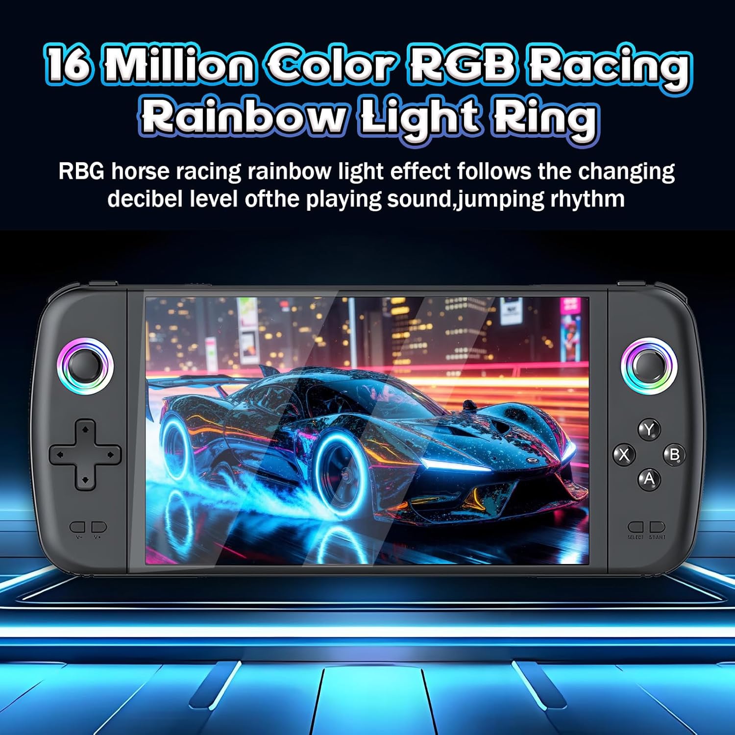 M27 Portable Handheld Game Console 128G, Retro Video Gaming Console with Built-in 30000+ Retro Games 30+ Emulators, 7 Inch IPS Screen, 600*1024 Resolution (Black)