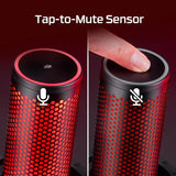 HyperX QuadCast 2 – ميكروفون USB للألعاب والبث والبث الصوتي، مع عناصر تحكم داخلية، وإضاءة LED، وحامل صدمات قابل للإزالة، وأجهزة الكمبيوتر الشخصية، وMac، وPS5، وPS4، وUSB-C - أسود

